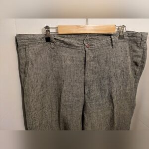 Orvis 100% Linen Pants 40x32 dark Grey Charcoal Light Black Slate Mens Size 40
